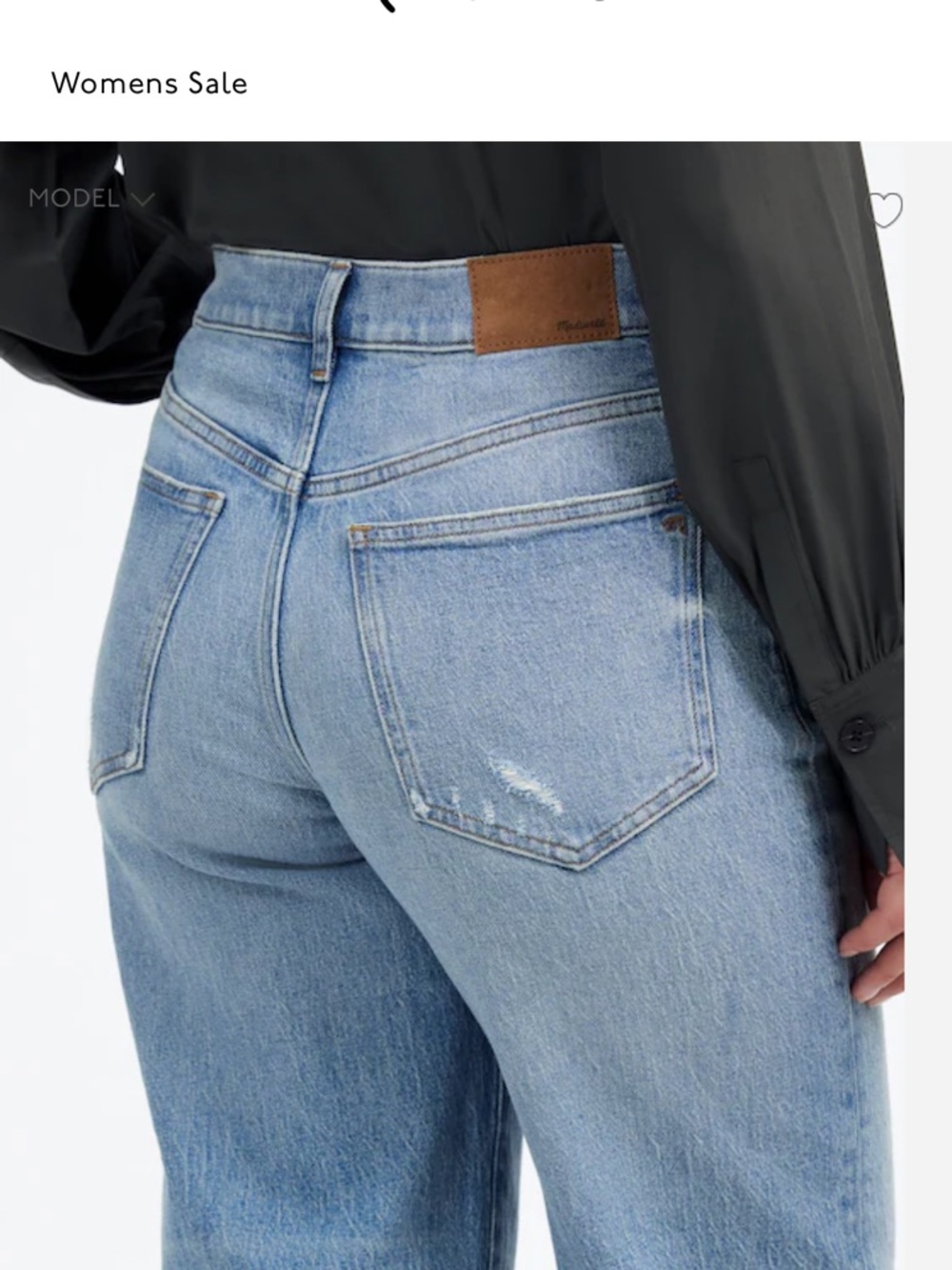 Madewell Light Blue High-Rise Straight Leg Jeans